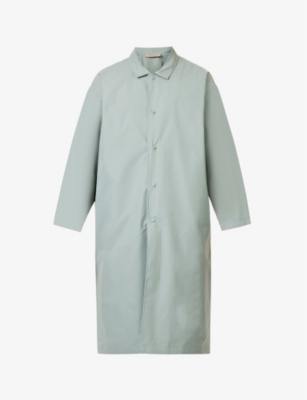 FEAR OF GOD ESSENTIALS：ESSENTIALS 品牌印花休闲版型棉混纺大衣