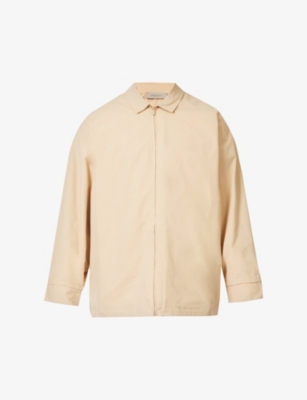 Essentials Fullzip Cotton-blend Jacket In Sand
