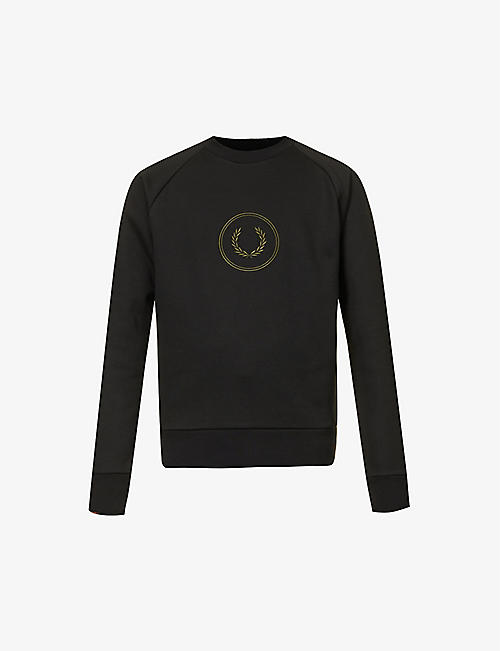 FRED PERRY: Logo-embroidered regular-fit recycled-polyester and cotton-blend sweatshirt