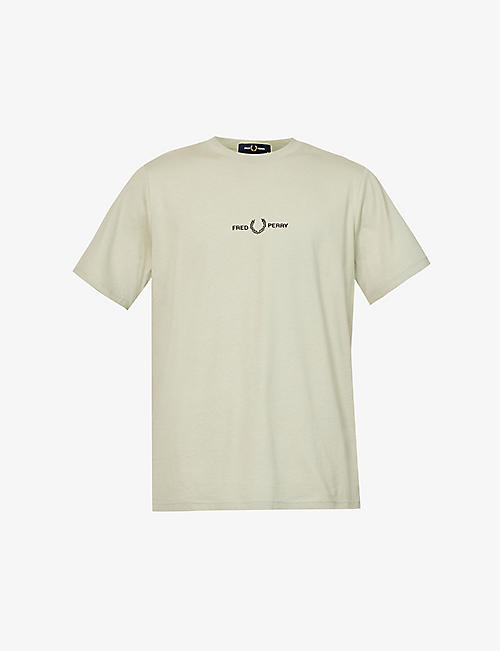 FRED PERRY: Centre logo-embroidered cotton-jersey T-shirt