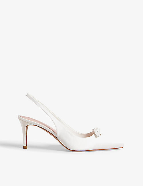 TED BAKER: Tezzi pointed-toe satin courts