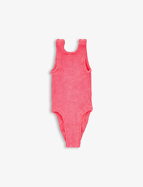 HUNZA G: Classic square-neck swimsuit 1-6 years