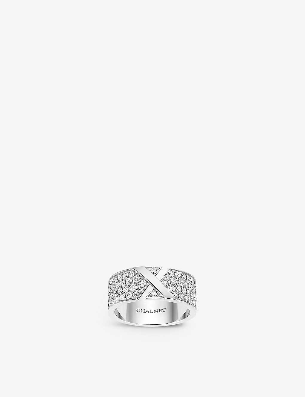 Chaumet Womens White Gold Liens Évidence 18ct White-gold And 1.56ct Diamond Ring