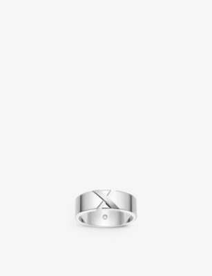 CHAUMET: Liens Évidence 18ct white-gold and 0.01ct diamond ring