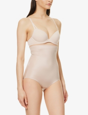 Shop Spanx Womens Champagne Beige Suit Your Fancy High-rise Stretch-woven Briefs