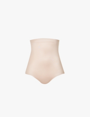 Spanx Oncore High-waisted Briefs In Champagne Beige