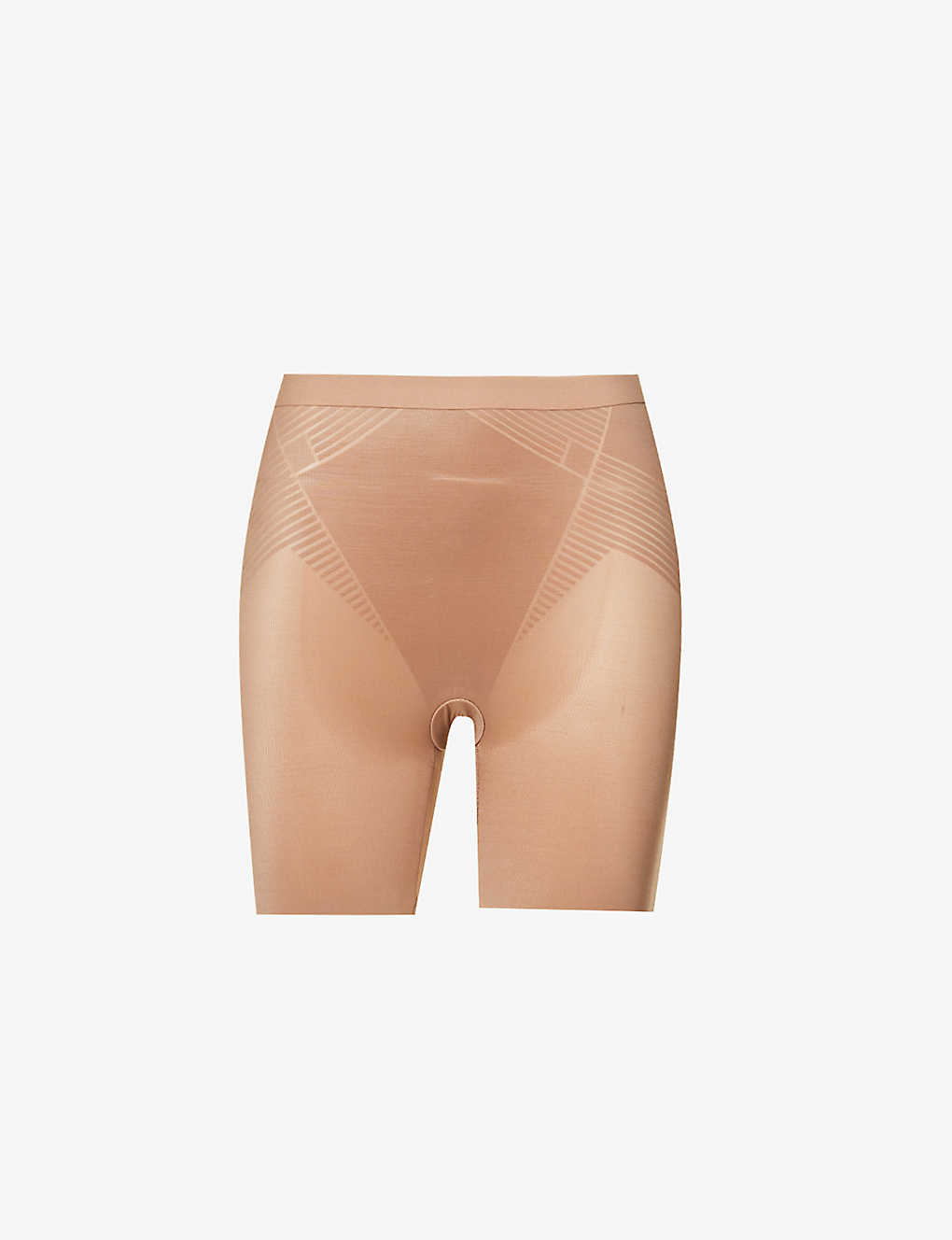 Spanx Thinstincts® 2.0 High-rise Stretch-satin Shorts In Cafe Au Lait