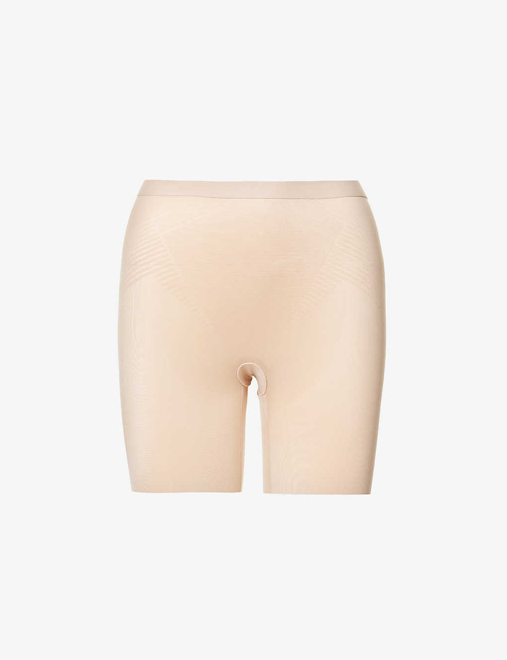 Spanx Thinstincts® 2.0 High-rise Stretch-satin Shorts In Champagne Beige