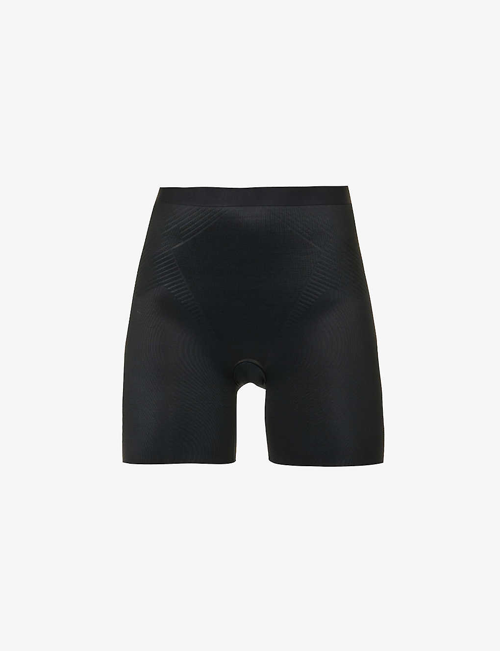 Shop Spanx Women's Very Black Thinstincts® 2.0 High-rise Stretch-satin Shorts
