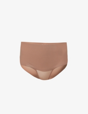 Shop Spanx Undie-tectable High-rise Stretch-woven Briefs In Nude (lingerie)