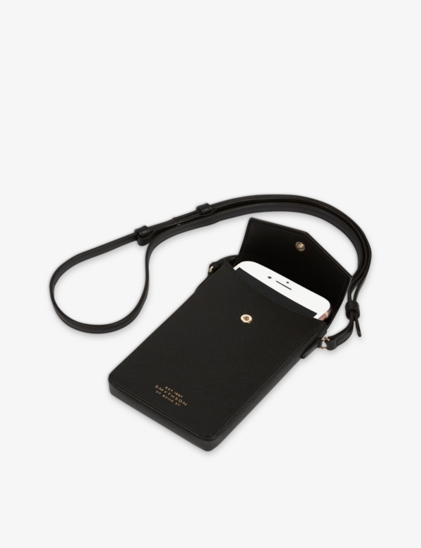 Envelope leather cross-body phone case pouch