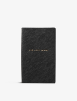 Smythson Leather Live Laugh Love Notebook