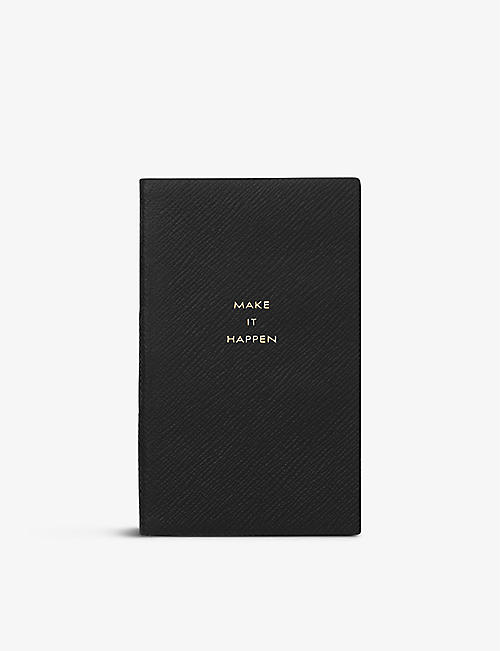 SMYTHSON: Make It Happen Panama leather notebook 14cm x 8.5cm