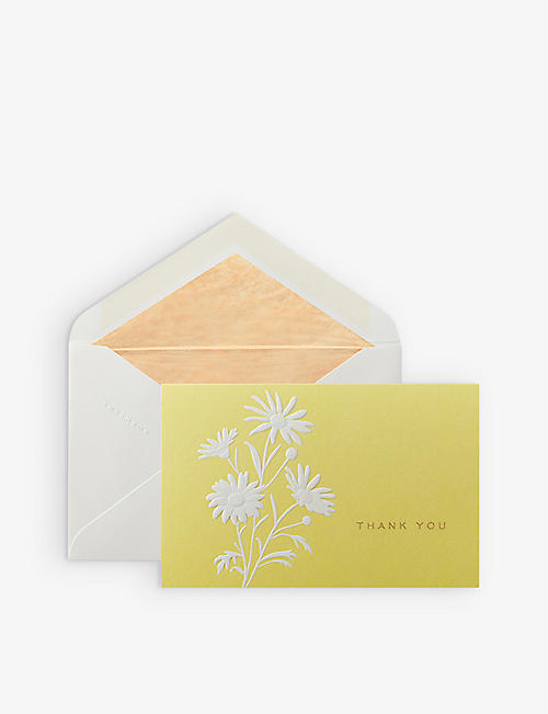 SMYTHSON: Daisy Thank You card notelets box of 10