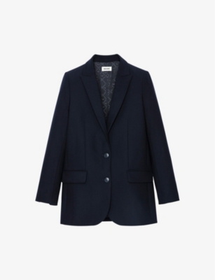 ZADIG&VOLTAIRE: Viva Strass peak-lapel stretch-woven blazer
