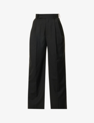 UNDERCOVER: Relaxed-fit wide-leg mid-rise wool trousers