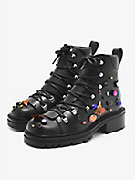 LOEWE: LOEWE x Howl's Moving Castle crystal-embellished leather boots