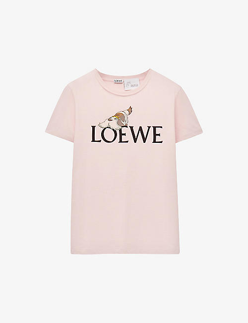 LOEWE: LOEWE x Howl's Moving Castle Heen cotton-blend T-shirt
