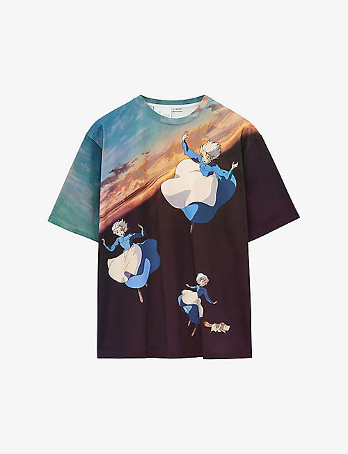LOEWE: LOEWE x Howl's Moving Castle Sophie graphic-print cotton-blend T-shirt