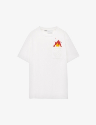 LOEWE - LOEWE x Howl's Moving Castle Calcifer cotton-blend T-shirt