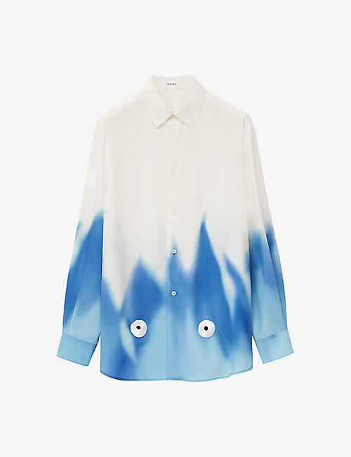 LOEWE: LOEWE x Howl's Moving Castle Calcifer relaxed-fit woven shirt