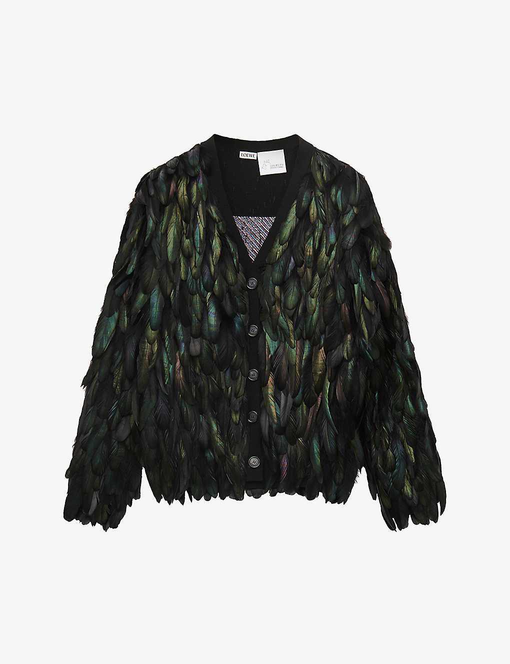 LOEWE - LOEWE x Howl's Moving Castle Howl faux feather-trimmed wool ...