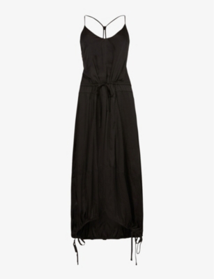 Allsaints Kaye Adjustable Maxi Dress In Black