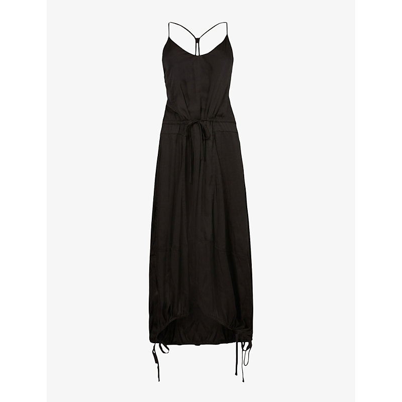 Allsaints Kaye Adjustable Maxi Dress In Black