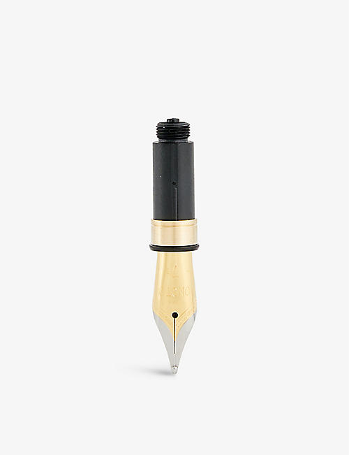 ONOTO: Broad yellow gold-plated stainless steel fountain pen nib replacement