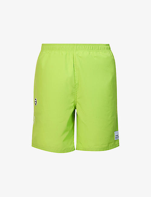 AAPE: One Point brand-embroidered cotton-blend shorts