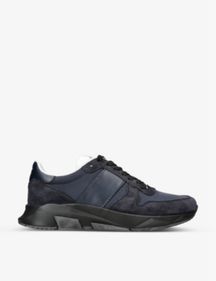 TOM FORD - Jagga panelled leather low-top trainers 