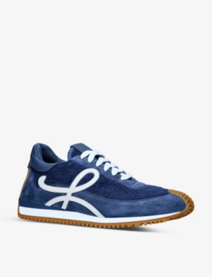 LOEWE Flow Runner monogram-embossed leather and shell low-top trainers