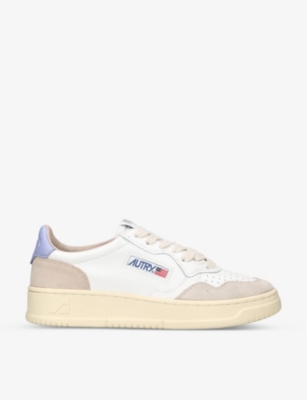 Shop Autry Womens White/oth Medalist Low-top Leather Trainers