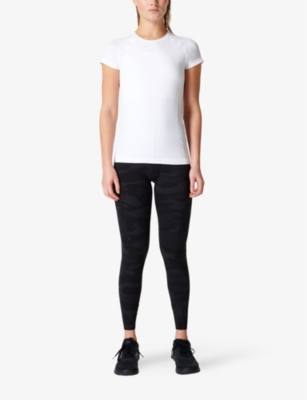 Shop Sweaty Betty Women's White Athlete Seamless Workout Stretch-jersey T-shirt