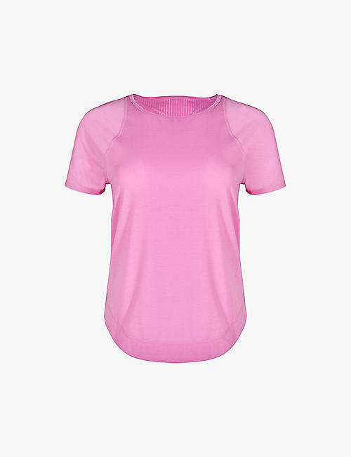 SWEATY BETTY: Breathe Easy short-sleeve stretch recycled-polyester top