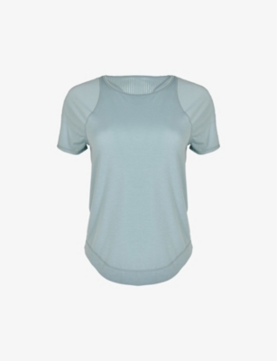 SWEATY BETTY: Breathe Easy mesh-panel stretch-jersey top