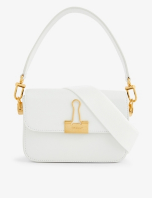 Off-White c/o Virgil Abloh Binder Leather Crossbody Bag in White for Men