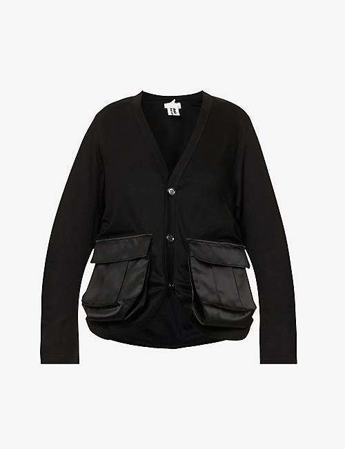 NOIR KEI NINOMIYA: Button-up patch-pocket cotton top