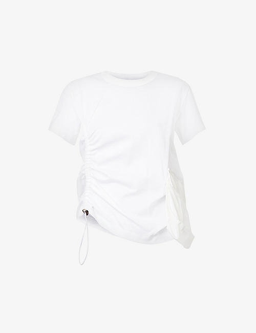 NOIR KEI NINOMIYA: Pocket-embellished cotton-jersey T-shirt