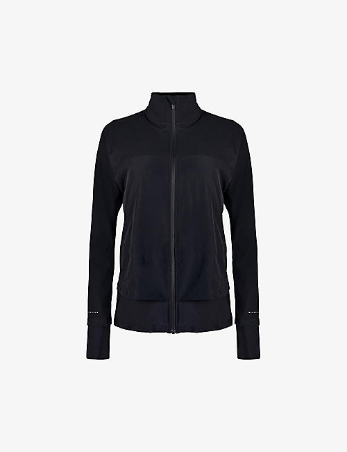 SWEATY BETTY: Fast Lane Running drawcord-hem stretch-woven recycled polyester jacket