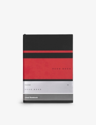 BOSS: Gear lined-paper leather notebook A5