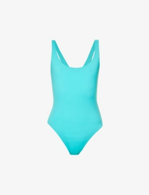 Max Mara Womens Sky Blue Camilla Open-back Swimsuit | ModeSens