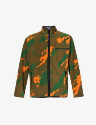 BILLIONAIRE BOYS CLUB BILLIONAIRE BOYS CLUB MEN'S GREEN / GREY CAMOUFLAGE-PATTERN REVERSIBLE SHELL AND FLEECE JACKET,65643373