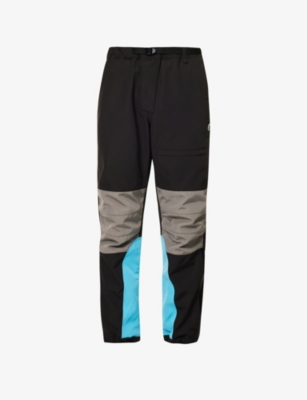 BILLIONAIRE BOYS CLUB BILLIONAIRE BOYS CLUB MENS BLACK LOGO-APPLIQUÉ REGULAR-FIT TAPERED-LEG SHELL TROUSERS,65643977