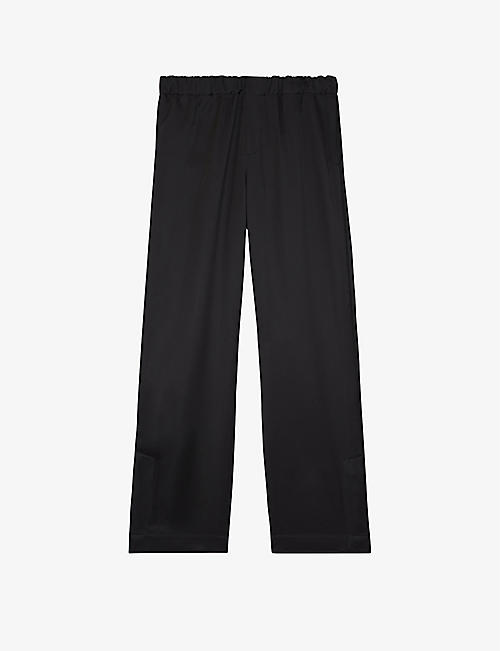THE KOOPLES: Satin-effect elasticated-waist woven trousers