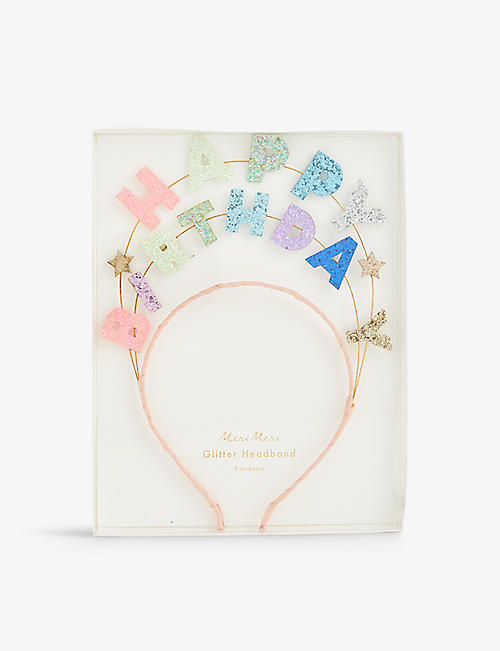 MERI MERI: Glitter Happy Birthday woven headband