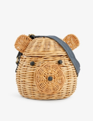 MERI MERI: Bear rattan cross-body bag