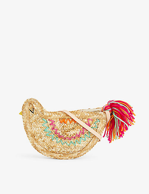 MERI MERI: Bird straw shoulder bag