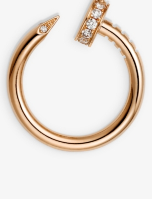 CARTIER: Juste un Clou 18ct rose-gold and 0.12ct diamond pendant necklace