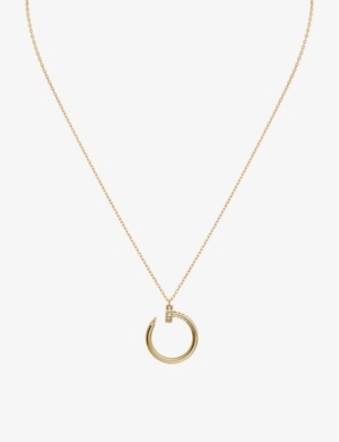 Cartier Womens Yellow Gold Juste Un Clou 18ct Yellow-gold And 0.12ct Diamond Pendant Necklace
